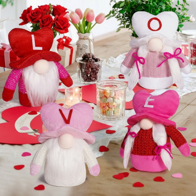 4 pièces de la Saint-Valentin sans visage LOVE Doll