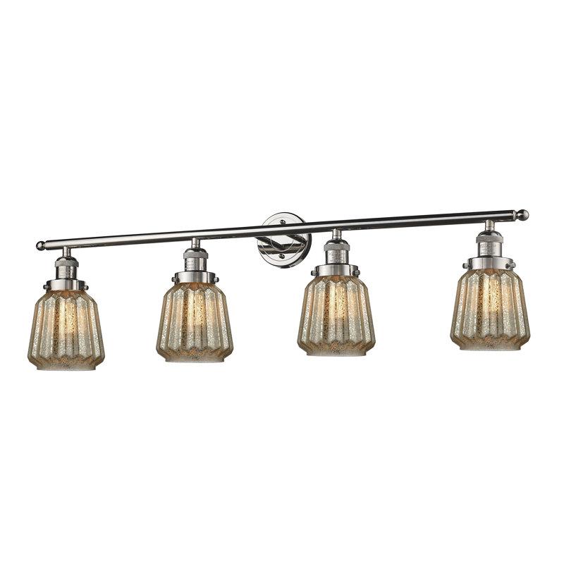 Vinson 4 - Light Dimmable Vanity Light, Satin Gold