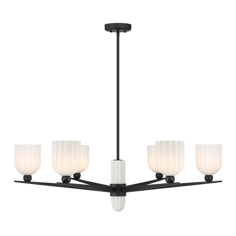 1-Light Pendant in Matte Black, Matte Black