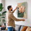 Lotus in Bloom Botanical - Wrapped Canvas-1845603-1845611