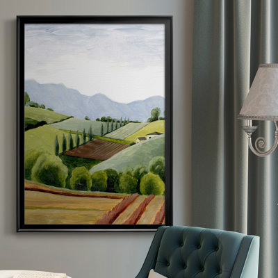 Toile encadrée de qualité supérieure Tuscan Valley S croquis II - prête à être accrochée