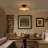 Modern Vintage Ruffled Glass Flush Mount Ceiling Light, Hand-Blown 1-Light Matte Black Ceiling Fixture with Fluted White Glass Shade for Hallway Entryway