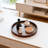 Rustic Round Wood Tray For Coffee Table Decor, Farmhouse Centerpiece And Home Organization, 12 Inch Decorative Display Tray For Living Room, Ottoman And Countertop-913186020