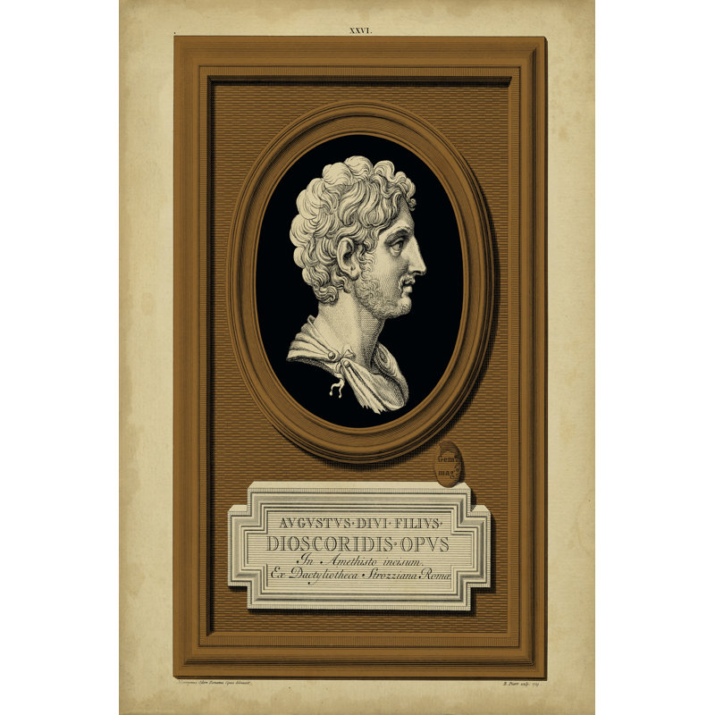 Greek Cameo I by B. Picart - Wrapped Canvas Print, 30cm H x 20cm W