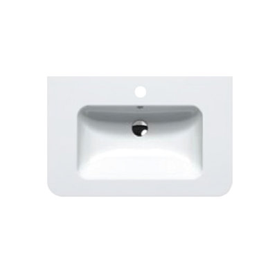 Catalano Green 20.47'' White Fireclay Rectangular Bathroom Sink with Overflow