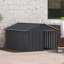 Niche pour chien en acier galvanisé anthracite-87937200-87937201