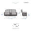 Causeuse inclinable manuelle double en chenille et microfibre polie Walden-1302783792