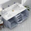 Meuble-lavabo double gris foncé 84 po X P 22 po D et l 34 po Miroirs-117984767