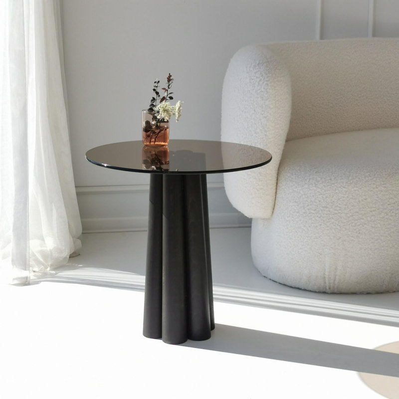 Glorias End Table, 50" H x 50" W x 50" D, Bronze, Black