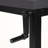 Rosie Gray Finish Height Adjustable Computer Desk in Black Metal Leg, 29.36" H X 47.09" W X 23.55" D