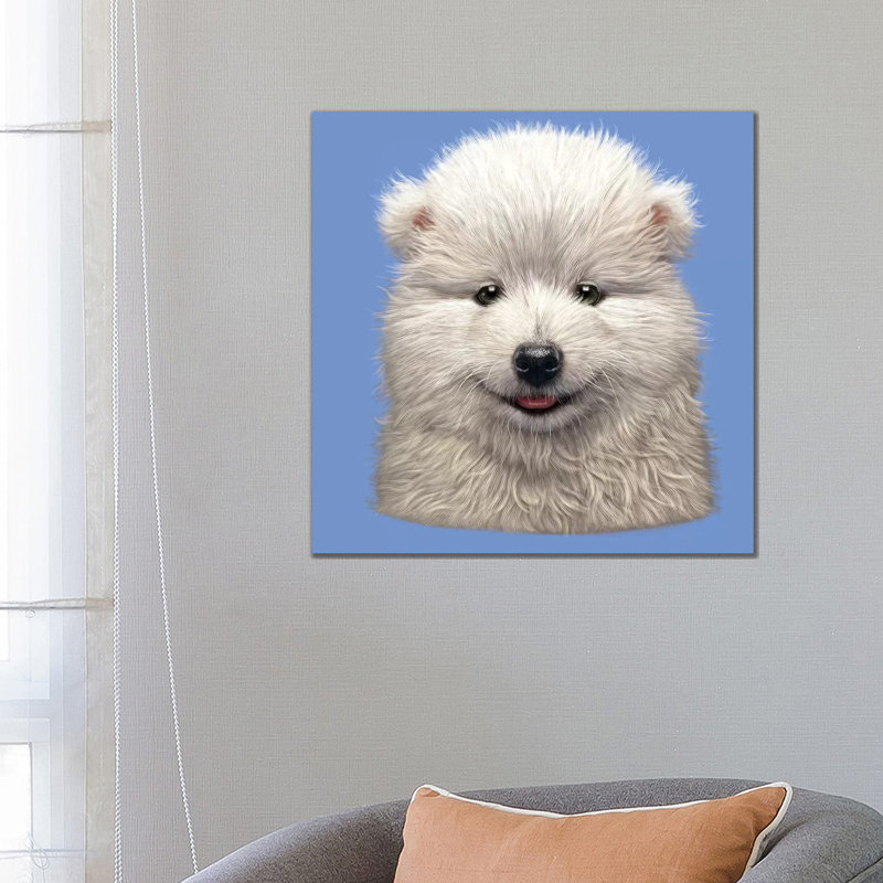 Samoyed Puppy by Vincent Hie - Wrapped Canvas Print, 66.04 cm H x 66.04 cm W x 1.91 cm D