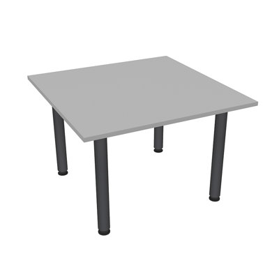 Table de conférence carrée avec pieds en métal
