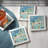Long Island 4 Piece Tumbled Tile Coaster Set