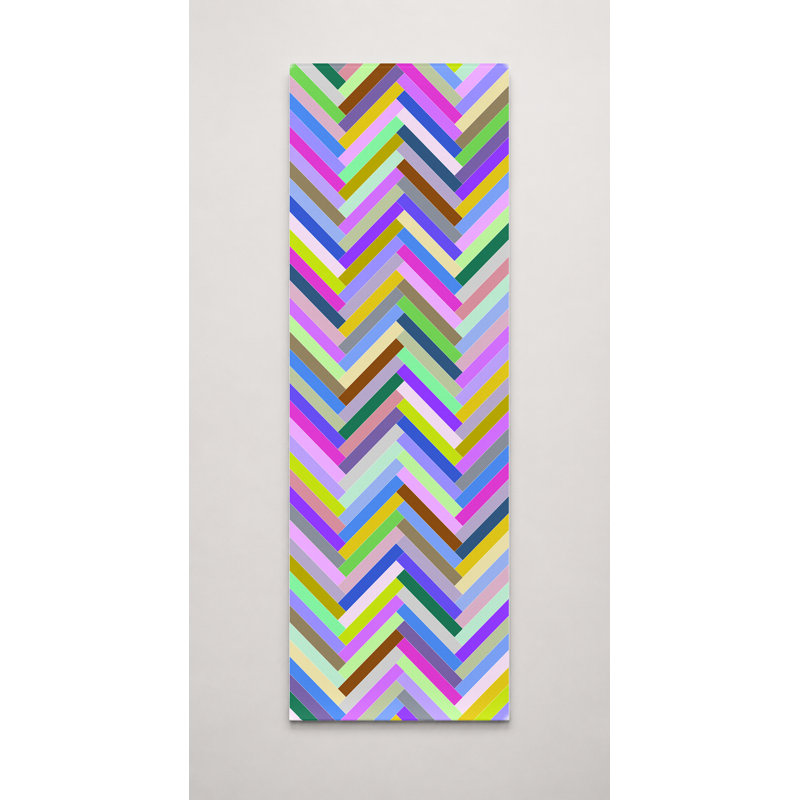 Art mural sur toile Mcguigan Herringbone, 12" W x 36" H