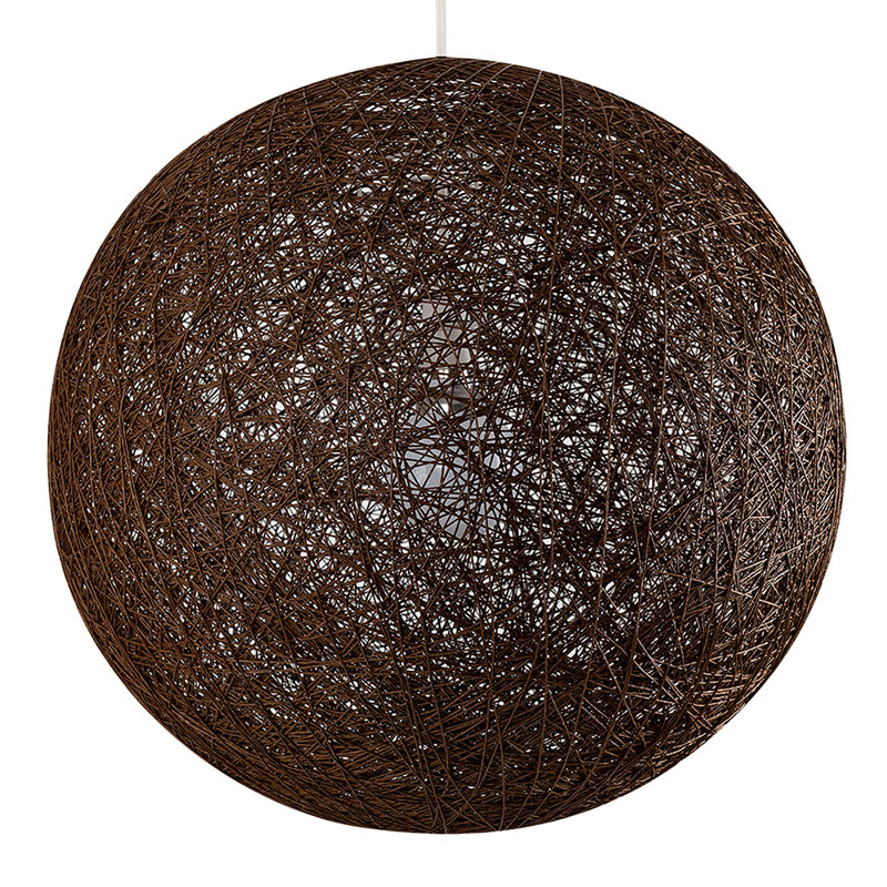 Bjorn 53cm Wicker Sphere Pendant Shade, Coffee, BC/B22