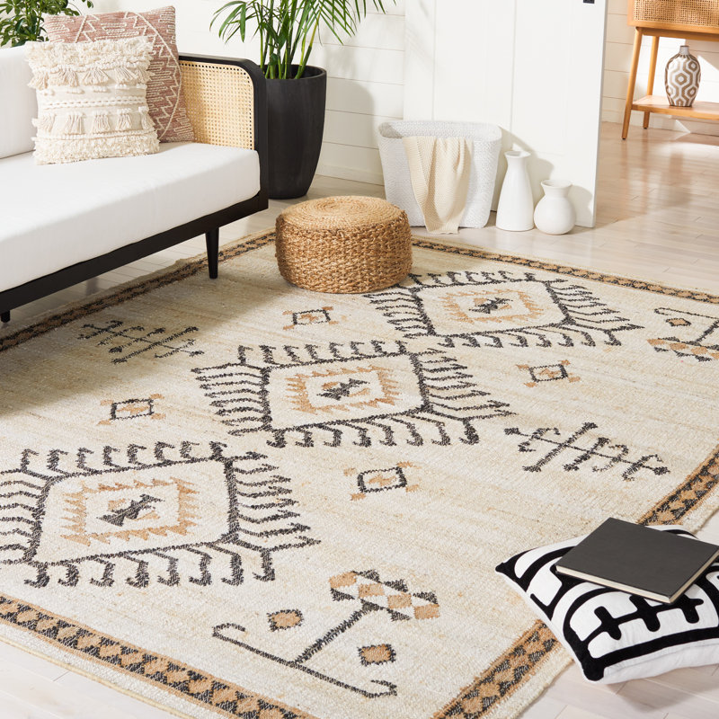 Kalinka Flat Weave Jute Southwestern Rug, Rectangle 8' x 10'