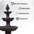 58.3" 3-Tier Electric Outdoor Freestanding Water Fountain - Classic Leaf Design, Large Bird Bath with Pump - Ideal for Yard, Lawn and Garden Décor-1176241980