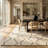 Rug Branch Lenya 8' x 11' (7'10" x 10'10") Beige/Black Trellis Indoor Area Rug, Comtemporary, Medium Pile, Stain-Resistant Carpet - Living Room, Bedroom, Dining Room, and Kitchen-1181871279