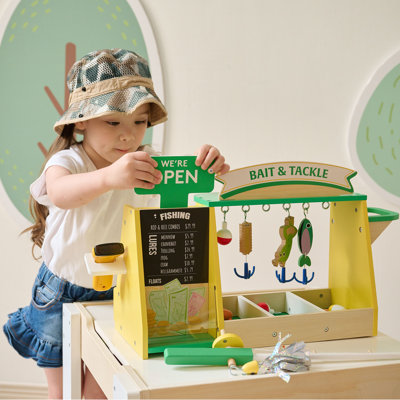 Teamson Kids My Little Helper Fishing Shop & 26 pc. Accessory Set