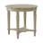 Dakota Traditional 24"Dia Round 1-Shelf End Table with Scalloped Top-504615271
