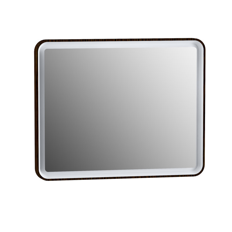 Mocca Glass Flat Wall Mirror, 62cm H x 92cm W, Gold Venge