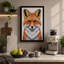 Fox Portrait Modern 1 Piece Wrapped Canvas Wall Art-1995842272-1995842280