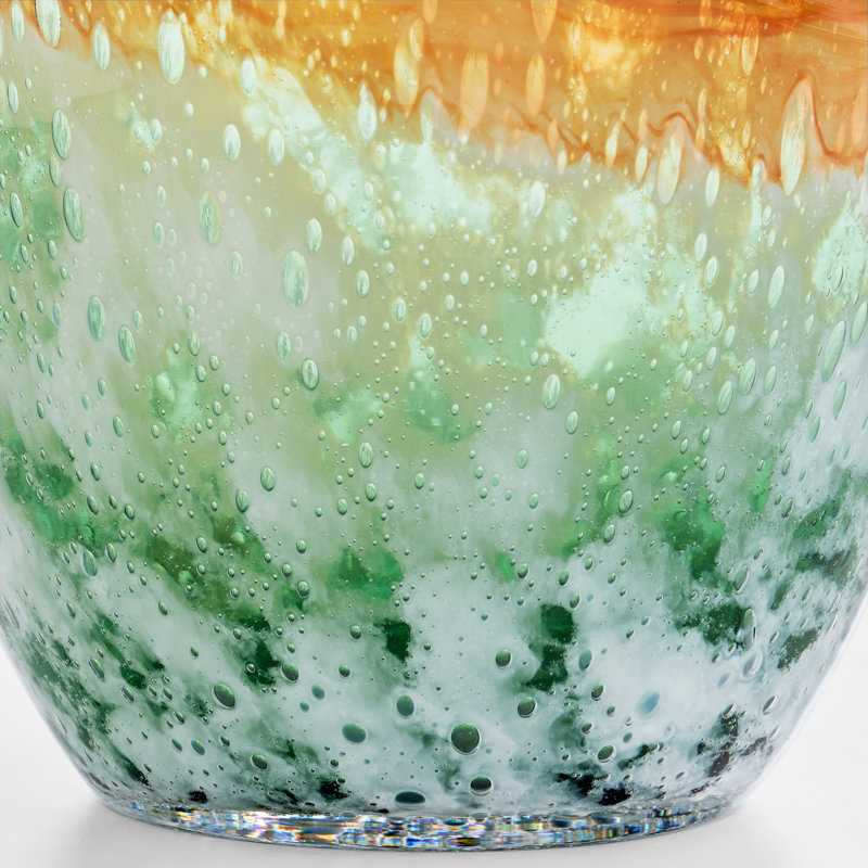 Pacaya Handmade Glass Table Vase, 18" H x 8.5" W x 8.5" D