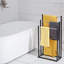 Porte-serviettes sur pied en acier inoxydable