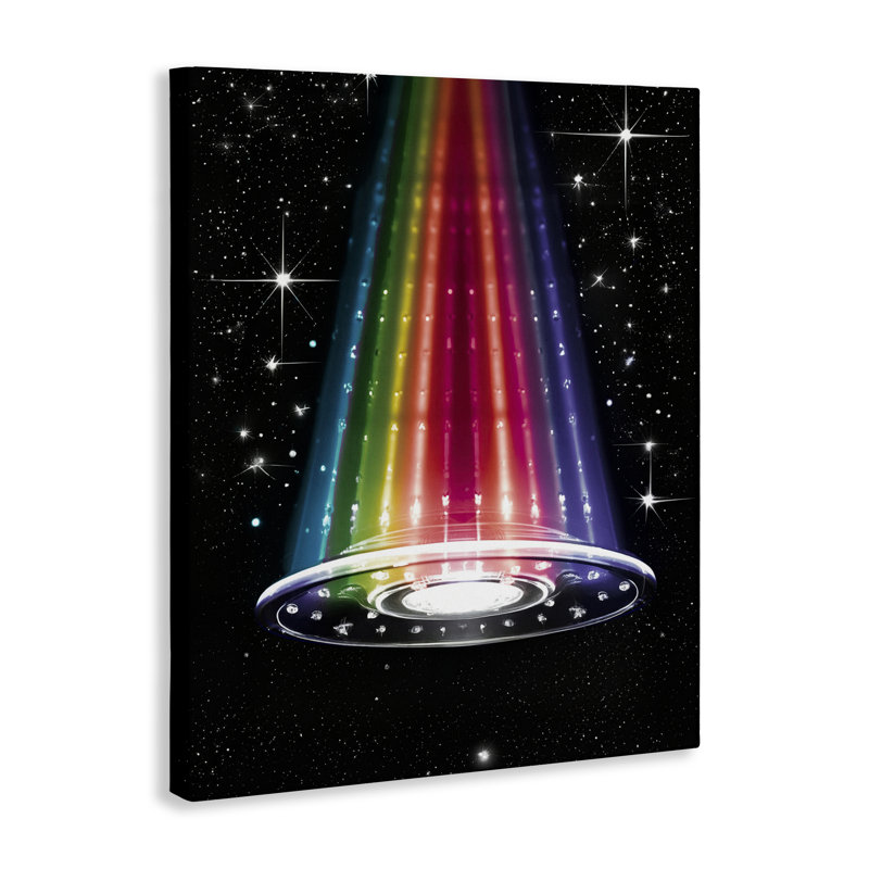 Rainbow Galaxy UFO, conception de Sasha, H 20 po x l 16 po
