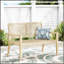 Causeuse d'extérieur durable en osier et bois d'acacia avec assise en filet pour plus de confort et de style