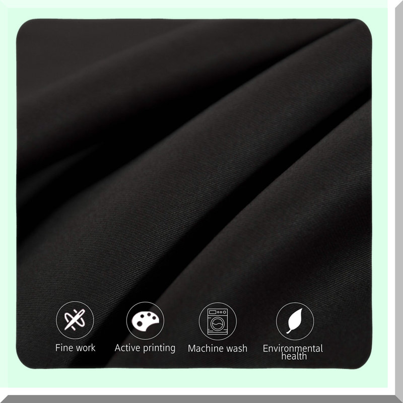Breathable Cotton Body Pillowcase - 500 Thread Count Soft Cover for Adults - Envelope Closure - 20x54 Inches - Black Color - Comfortable Sleep
