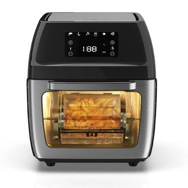 MOOSOO Air Fryer, 1600W Air Fryer Oven, 12.6 Quart Capacity, with  Rotisserie Dehydrator, Rich Accessories, LTEC 