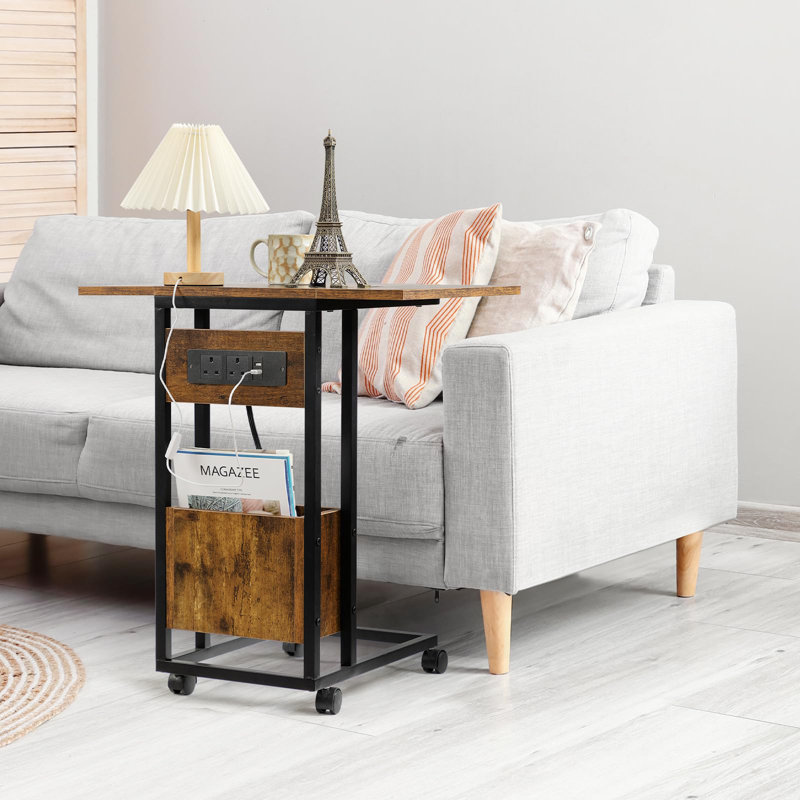 45cm W Metal Bedside Table