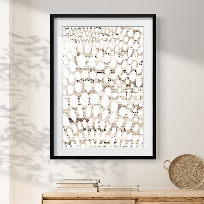 Motif rétro II - impression encadrée, H 28,5 po x l 20,5 po, Noir
