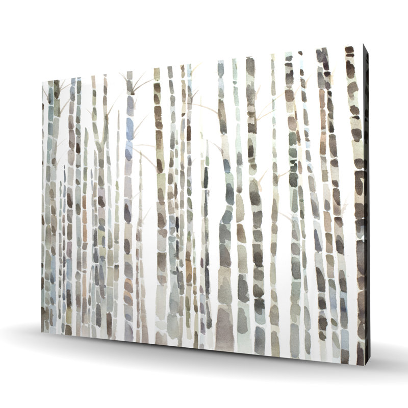 Birch Trees Forest - White Landscapes Canvas for Home Decor