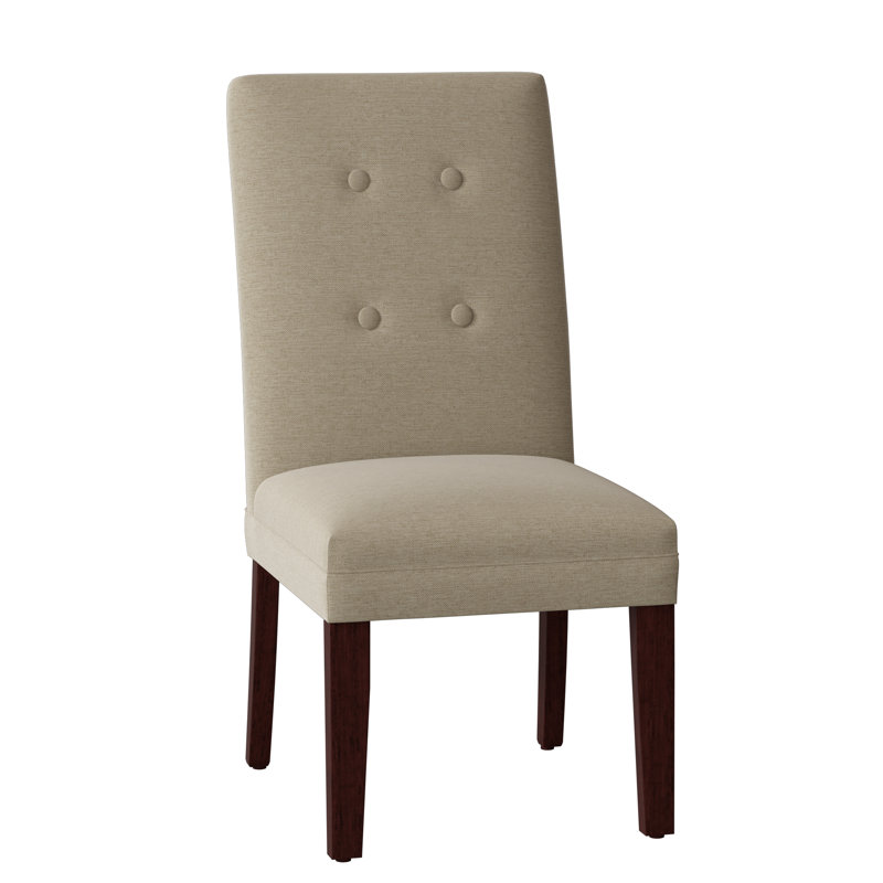 Chaise d'appoint rembourrée Halene, Beige, Rôti français