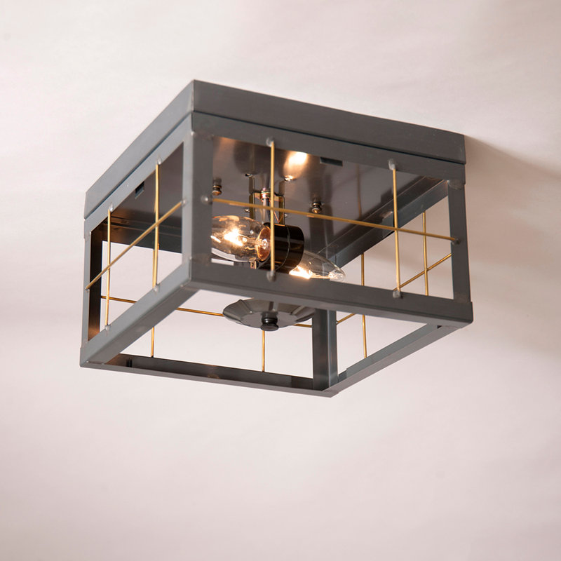 Plafonnier encastré carré 9" 2 lumières Koch