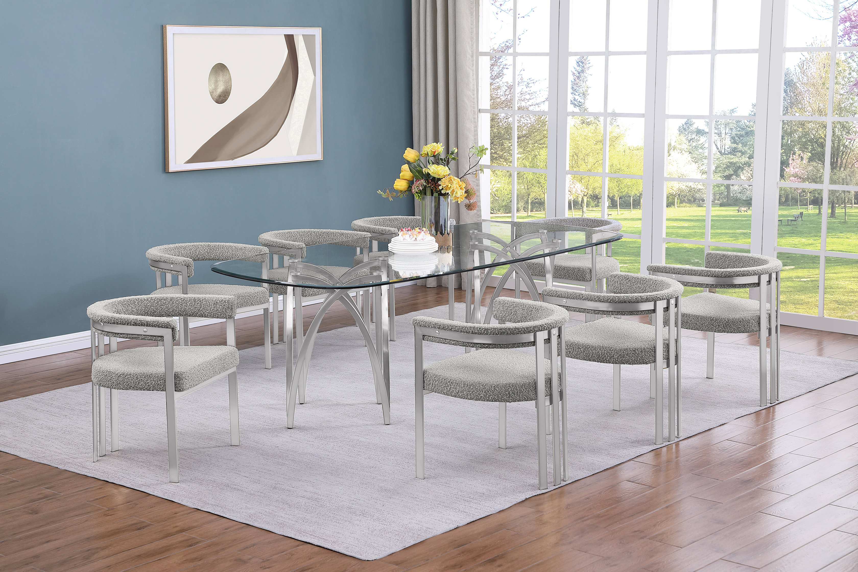 Orren Ellis Grandeur Tempered Glass Dining Set - Wayfair Canada