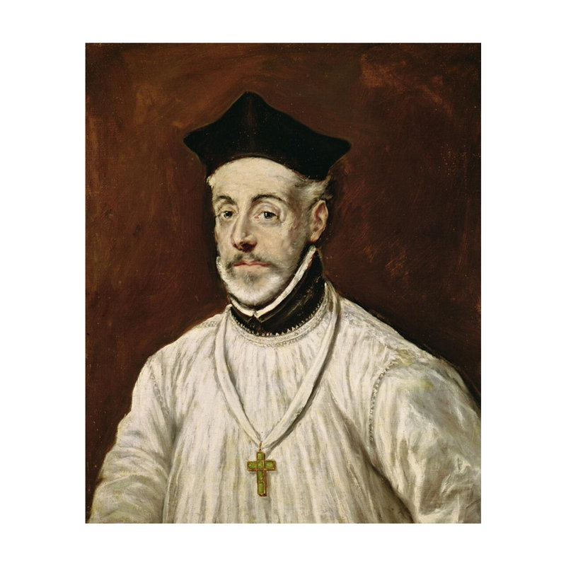 Don Diego de Covarrubias y Leiva par El Greco - Estampe numérique, H 20 po x l 16 po