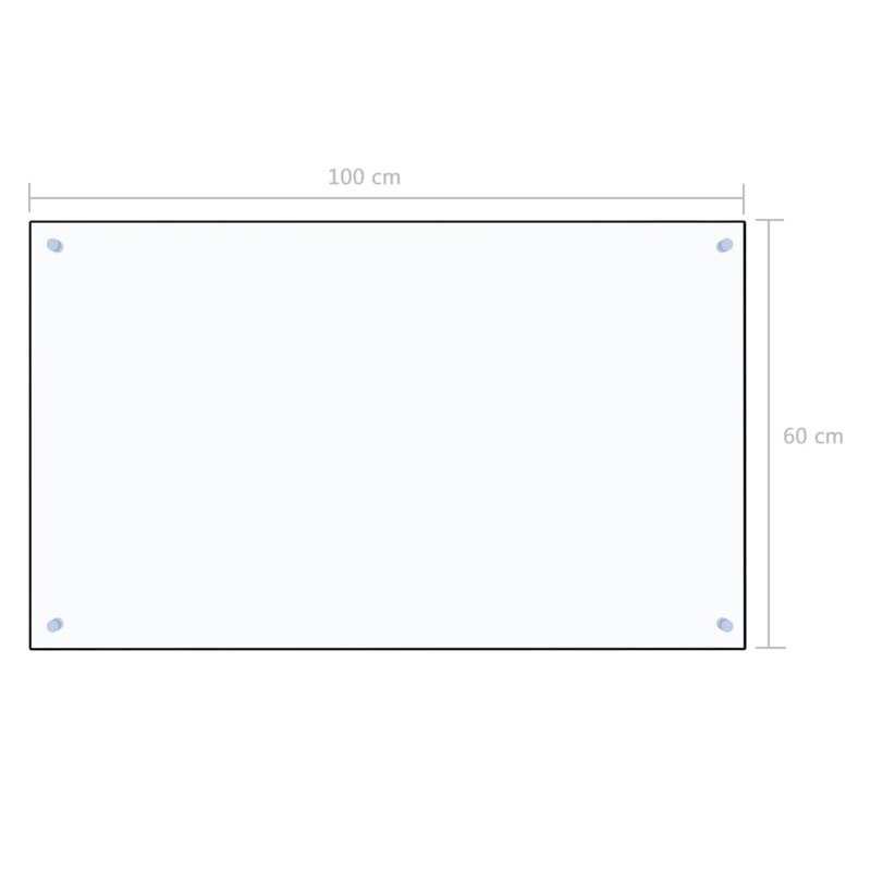 Howland Glass Peel and Stick Field Tile, Transparent, 60cm H x 100cm W