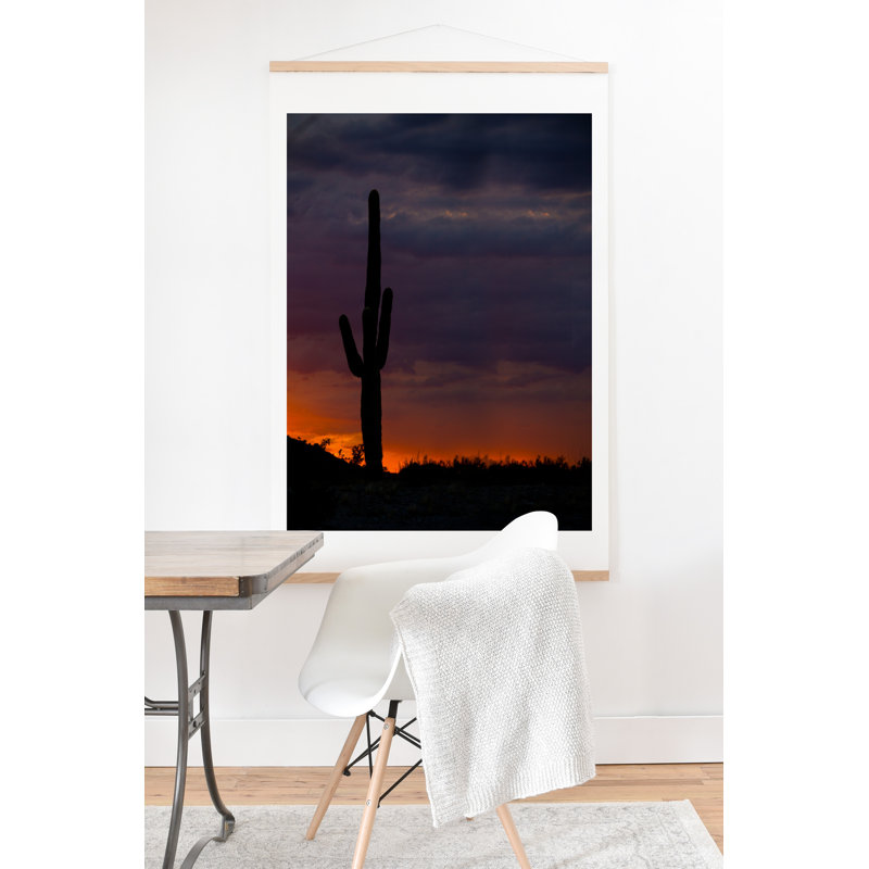 «Saguaro Sunset» par Barbara Sherman, reproduction de photo sur toile, H 10 po x l 8 po x P 0,01 po, Affiche