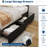Queen Size Boho Cane Rattan Platform Bed Frame With LED Headboard Seven Colors Four Large Drawers Strong Metal Slats Support Noise Free No Box Spring Needed Easy Assembly Black Color-699833924-699833923-699833922