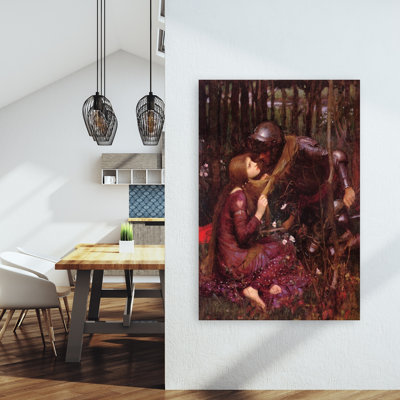 La Belle Dame Sans Merci Classic Contemporary Wall Art Print by John William Waterhouse - Wrapped Canvas Print