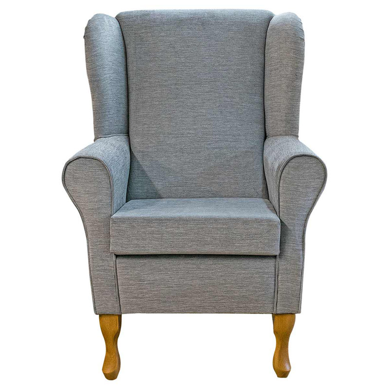74cm Wide Tufted Wingback Chair, Grey
