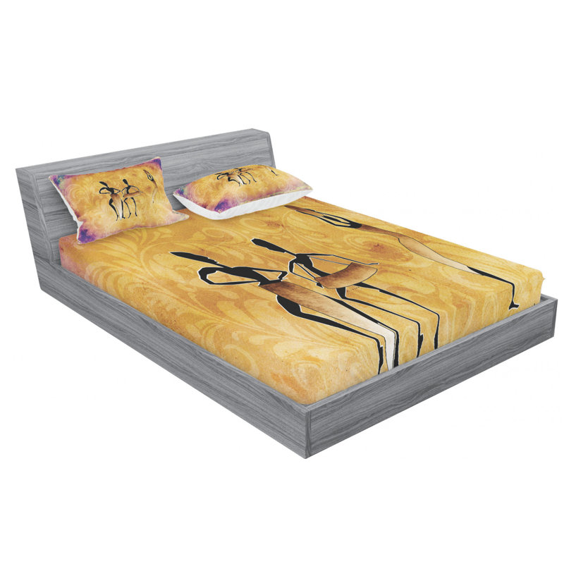 Microfiber Sheet Set, Queen Sheet Set with Fitted Sheet