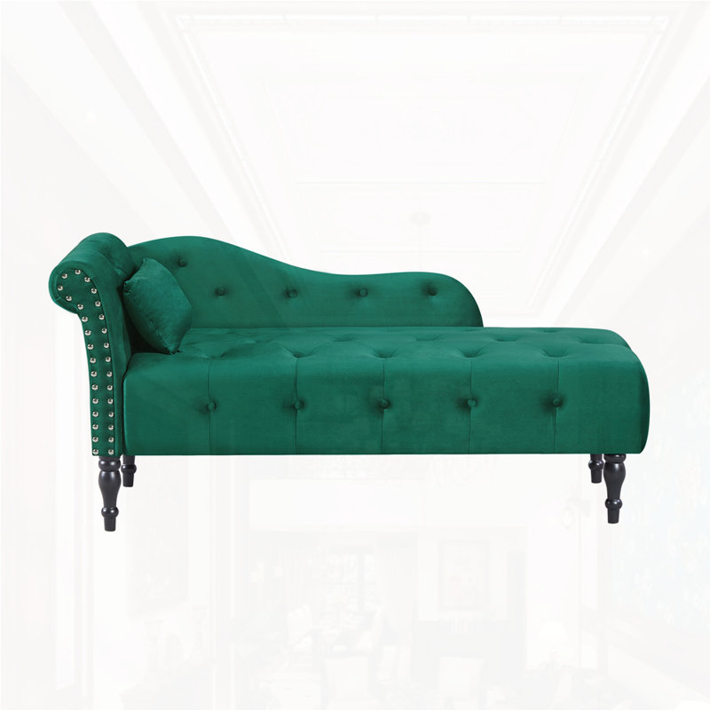 Méridienne capitonnée 60,6 po, Vert