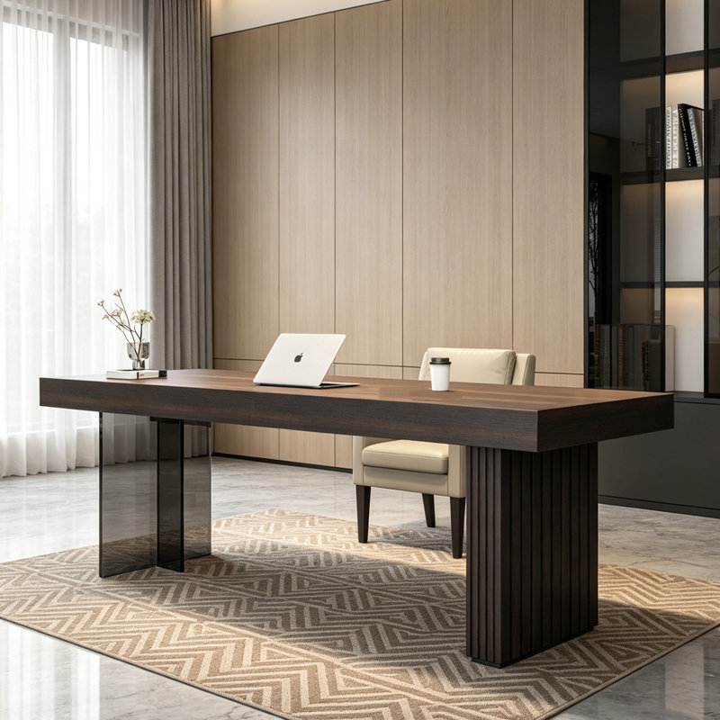 Bureau d'étude italien minimaliste, H 29,53 po x l 55,12 po x P 23,62 po
