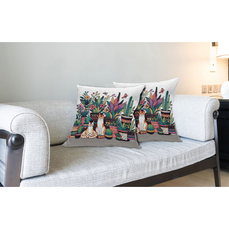 Coussin décoratif réversible en tissu, H 16 po x l 26 po, Rectangle