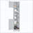 Tall Corner Bathroom Cabinet Two Doors Adjustable Open Shelves-1065683275