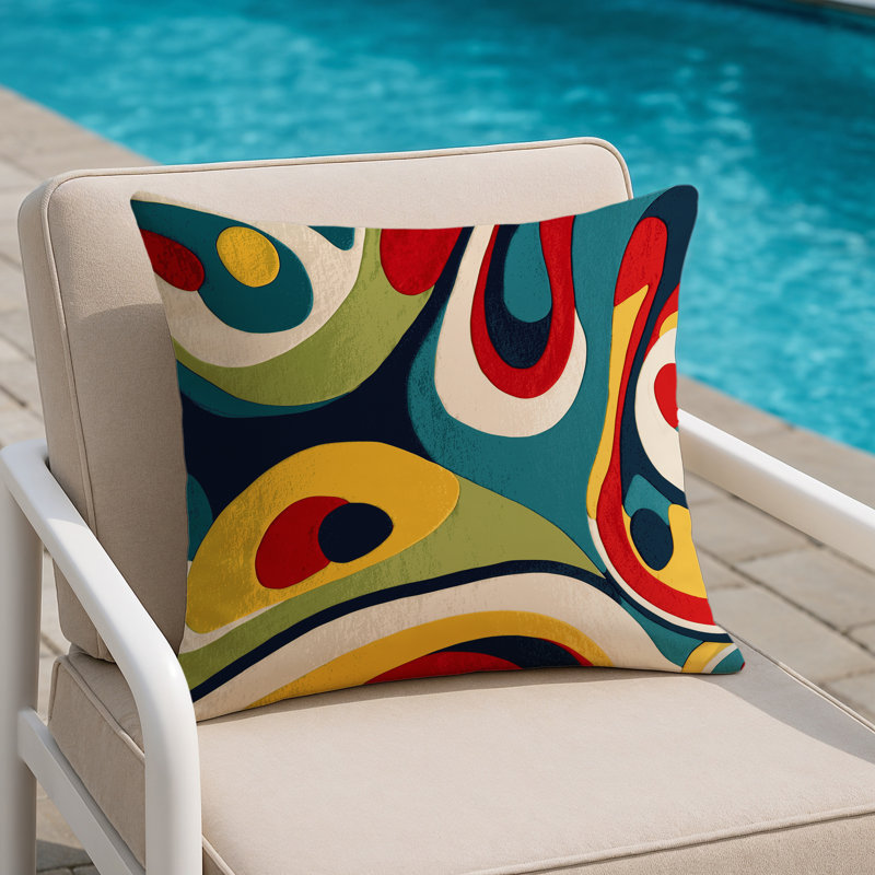 Retro Snap Indoor And Outdoor Pillow, Square 18"